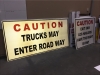 reflective construction road signs