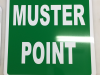aluminum muster point signs