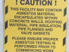 caution asbestos signs