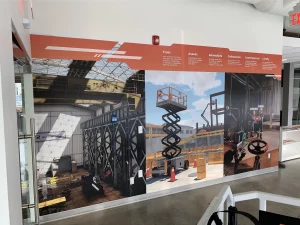 This image shows business hallway wall mural.