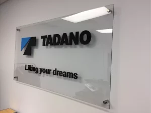This image shows lexan office sign.