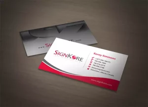 This image shows business card 1.