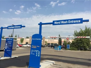 This image shows entrance signs.