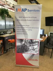 This image shows imap banner stand.
