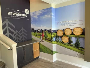 This image shows morrison homes showhome signs wall mural.