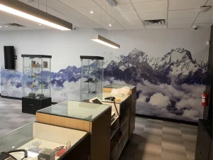 This image shows mountain wall mural.