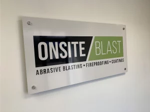 This image shows office wall sign edmonton.