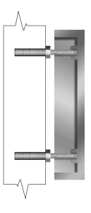 This image shows proj jam nut mounting.