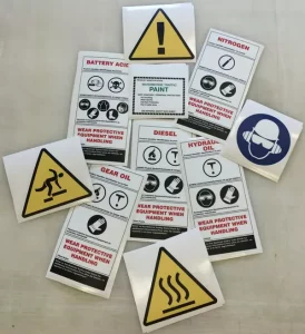 warning stickers