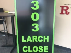 3D Laser Cut Acrylic Exterior Address Sign This image shows 3d laser cut acrylic exterior address sign.