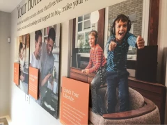 Acrylic Floating Signs This image shows acrylic floating signs.