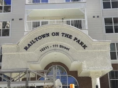 Apartment Building Signage This image shows apartment building signage.