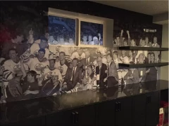 Basement Sports Team Wall Mural This image shows basement sports team wall mural.