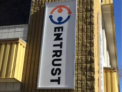 Box Sign On Building This image shows box sign on building.