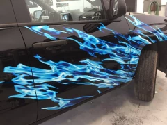 Blue Truck Flames This image shows blue truck flames.