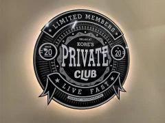 Custom Bacl Lit Acrylic Sign This image shows custom bacl lit acrylic sign.