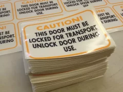 Caution Equipment Decals This image shows caution equipment decals.