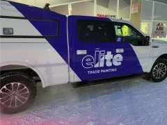 Elite Painting Truck Graphics This image shows elite painting truck graphics.