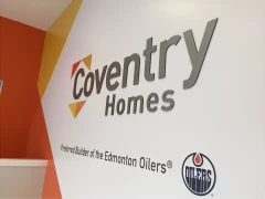 Mural And Acrylic Logo This image shows mural and acrylic logo.