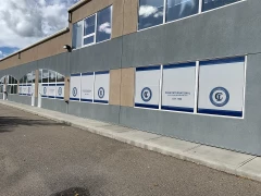 Store Front Window Perforation Vinyl This image shows store front window perforation vinyl.