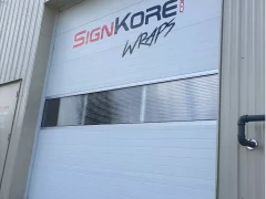 Signkore Overhead Door Lettering This image shows signkore overhead door lettering.