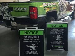 Signs And Vehicle Wrap Drone Your Home This image shows signs and vehicle wrap drone your home.