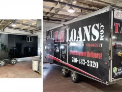 Toy Hauler Trailer Wrap This image shows toy hauler trailer wrap.