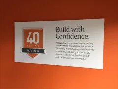 Acrylic Floating Signage This image shows acrylic floating signage.