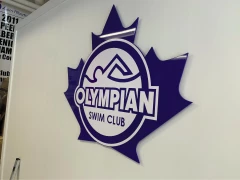 Acrylic Laser Cut Olypian Swim Sign This image shows acrylic laser cut olypian swim sign.