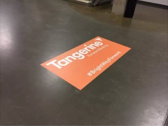 Adhesive Floor Graphics This image shows adhesive floor graphics.