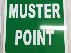 Aluminum Muster Point Signs aluminum muster point sign