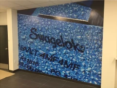 Business Lunch Room Wall Mural This image shows business lunch room wall mural.