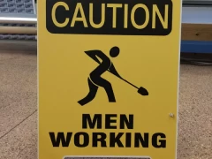 Caution Men Working Sandwich Board Sign caution men working sandwich board sign