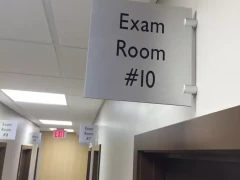 Clinic Directional Signage This image shows clinic directional signage.