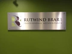 Company Office Sign With Stand Offs This image shows company office sign with stand offs.