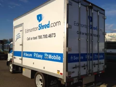 Cube Van Lettering And Graphics This image shows cube van lettering and graphics.