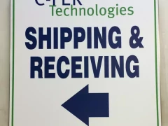 Custom Shipping Receiving Sign This image shows custom shipping receiving sign.