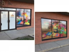 Daycare Perforated Window Film This image shows daycare perforated window film.