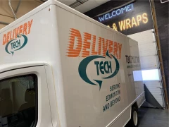 Delivery Tech Cube Van Graphics Logo This image shows delivery tech cube van graphics logo.