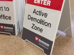 Do Not Enter Sandwich Board Sign This image shows do not enter sandwich board sign.