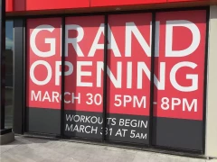 Grand Opening Window Signs This image shows grand opening window signs.