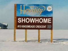 Home Builder Site Sign This image shows home builder site sign.