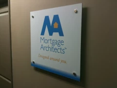 Interior Business Wall Sign This image shows interior business wall sign.