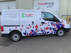 Kuby Energy Van Graphics This image shows kuby energy van graphics.