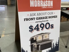 Large Showhome Sandwich Board Edmonton This image shows large showhome sandwich board edmonton.