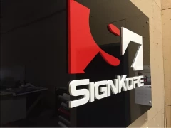 Laser Cut Acrylic Sign With Stand Off Hardware This image shows laser cut acrylic sign with stand off hardware.