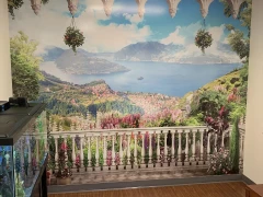 Long Term Care Centre Wall Mural This image shows long term care centre wall mural.