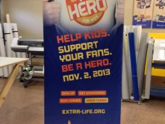 Miracle Life Banner Stand This image shows miracle life banner stand.