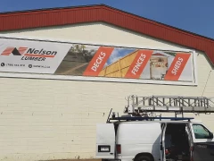 Nelson Lumber Mesh Banner This image shows nelson lumber mesh banner.