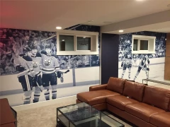 Oilers Fancave Wall Mural Vinyl Print This image shows oilers fancave wall mural vinyl print.